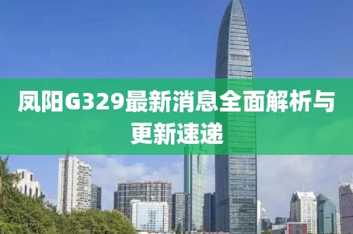 鳳陽(yáng)G329最新消息全面解析與更新速遞
