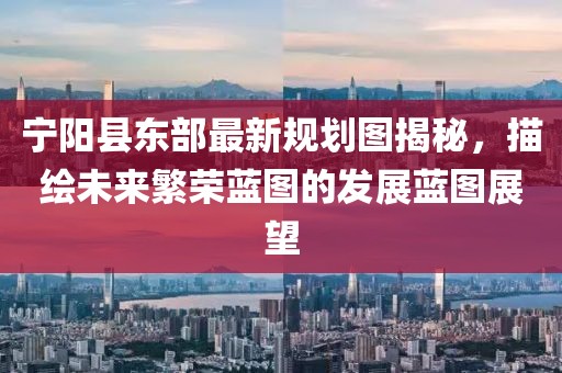 寧陽縣東部最新規(guī)劃圖揭秘，描繪未來繁榮藍圖的發(fā)展藍圖展望