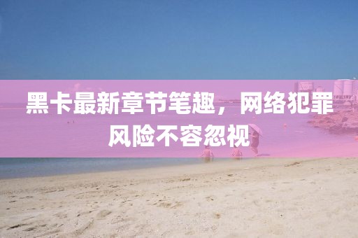 黑卡最新章節(jié)筆趣，網(wǎng)絡犯罪風險不容忽視