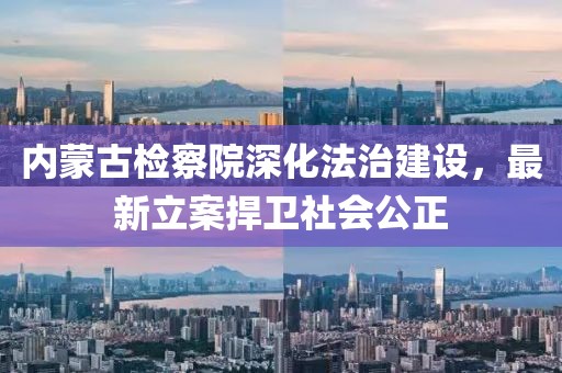 內(nèi)蒙古檢察院深化法治建設(shè)，最新立案捍衛(wèi)社會公正