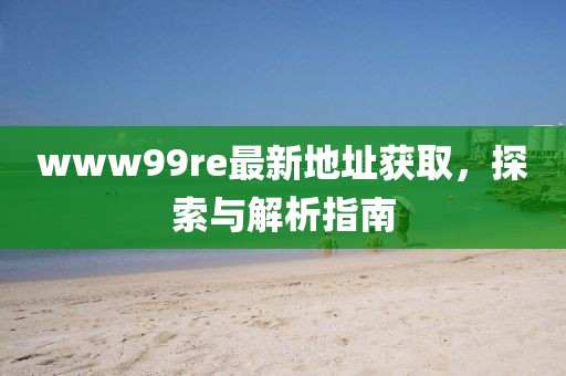 www99re最新地址獲取，探索與解析指南