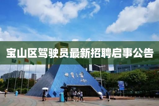 寶山區(qū)駕駛員最新招聘啟事公告