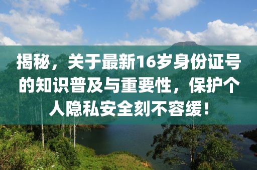 揭秘，關(guān)于最新16歲身份證號(hào)的知識(shí)普及與重要性，保護(hù)個(gè)人隱私安全刻不容緩！
