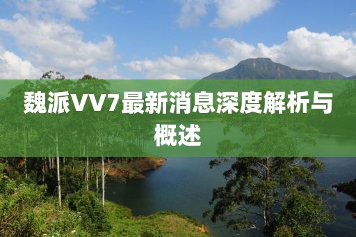 魏派VV7最新消息深度解析與概述