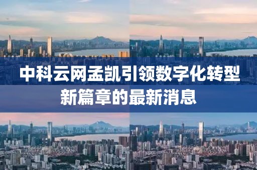 中科云網(wǎng)孟凱引領(lǐng)數(shù)字化轉(zhuǎn)型新篇章的最新消息