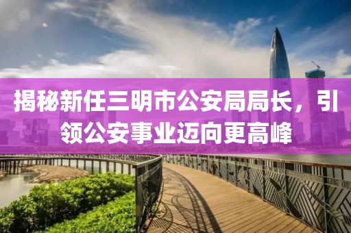 揭秘新任三明市公安局局長，引領(lǐng)公安事業(yè)邁向更高峰