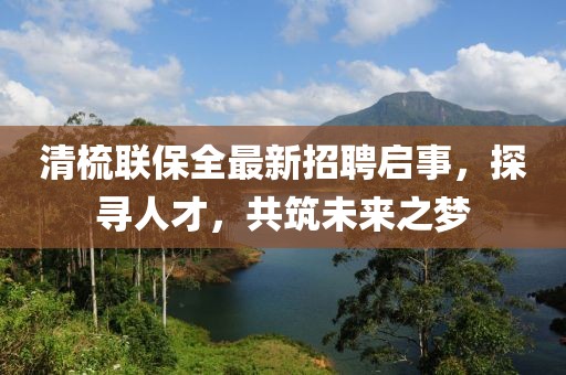 清梳聯(lián)保全最新招聘啟事，探尋人才，共筑未來之夢