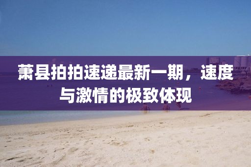 蕭縣拍拍速遞最新一期，速度與激情的極致體現(xiàn)