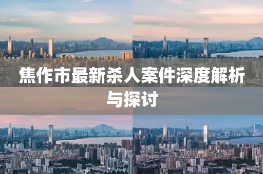 焦作市最新殺人案件深度解析與探討