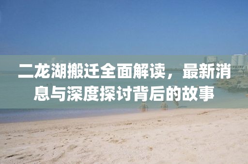 二龍湖搬遷全面解讀，最新消息與深度探討背后的故事